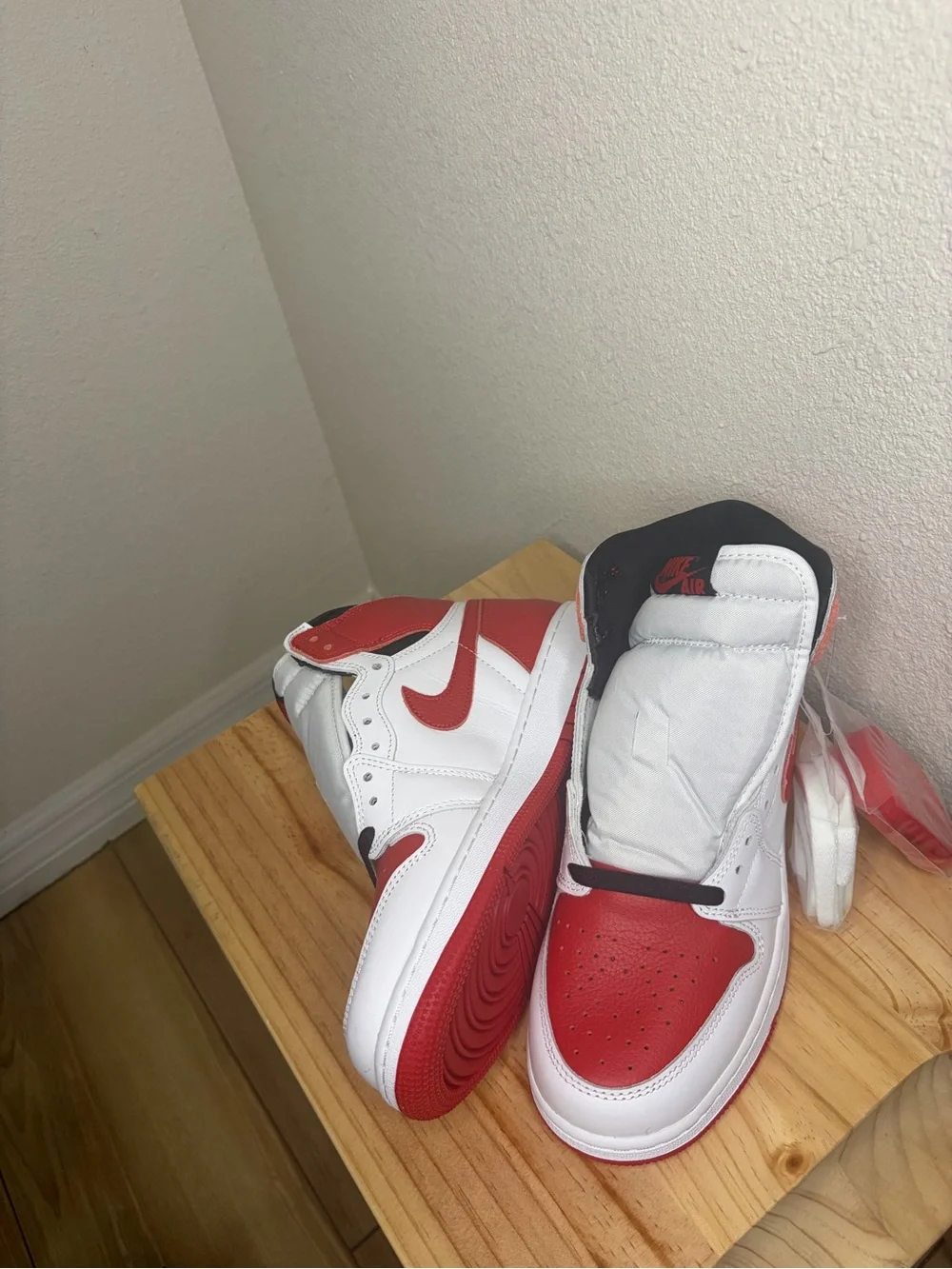 Nike White & Red High-Top Sneakers - Picture 7 of 13